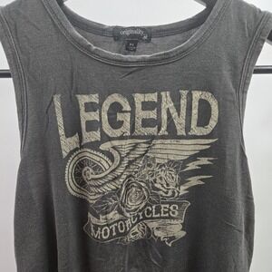 Originality Dark Gray Legend Motorcycles Women's Tank Top Size Med Festival